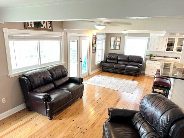20111 County Line Rd, Lutz, FL 33558 - living room with light wood-style flooring and baseboards