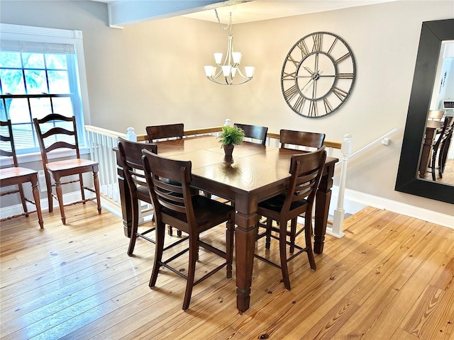 20111 County Line Rd, Lutz, FL 33558 - dining area with light wood finished floors and a chandelier