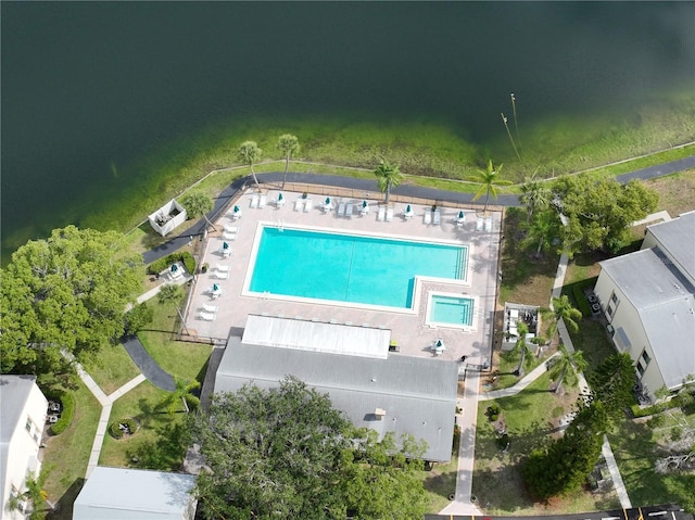 3232 Lake Pine Way E Unit A2, Tarpon Springs, FL 34688 - drone / aerial view of a pool area