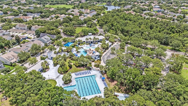 6041 Sandhill Ridge Dr, Lithia, FL 33547 - drone / aerial view of a pool