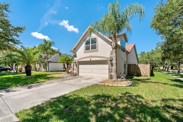 19206 Ivy Oak Way, Tampa, FL 33647 - view of front of home with stucco siding, an attached garage, and driveway