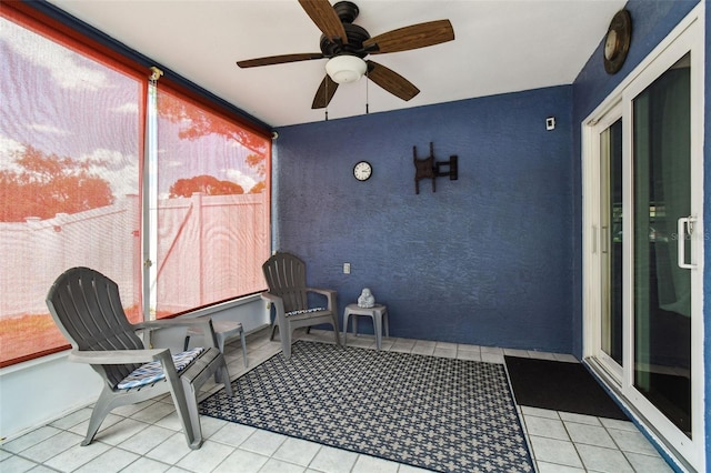 8823 Aruba Ln, Port Richey, FL 34668 - sunroom with ceiling fan