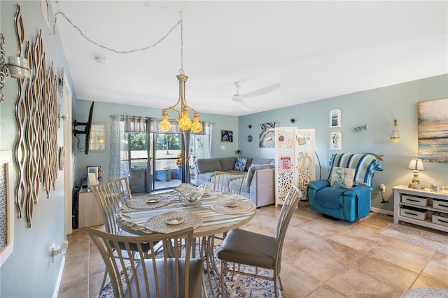 5725 Pelican Pointe Dr Unit 1, Sebastian, FL 32958 - dining room featuring ceiling fan and baseboards