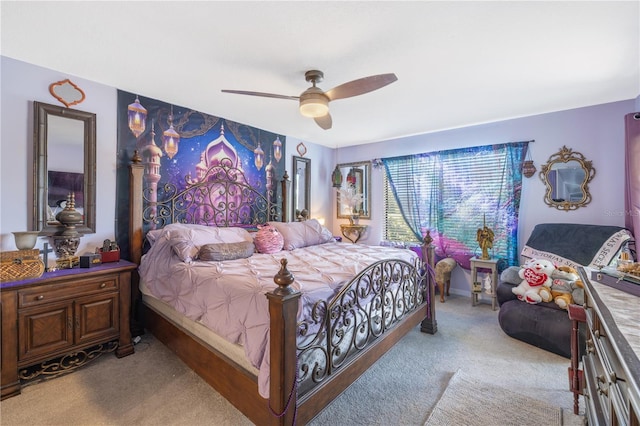 5725 Pelican Pointe Dr Unit 1, Sebastian, FL 32958 - carpeted bedroom featuring a ceiling fan