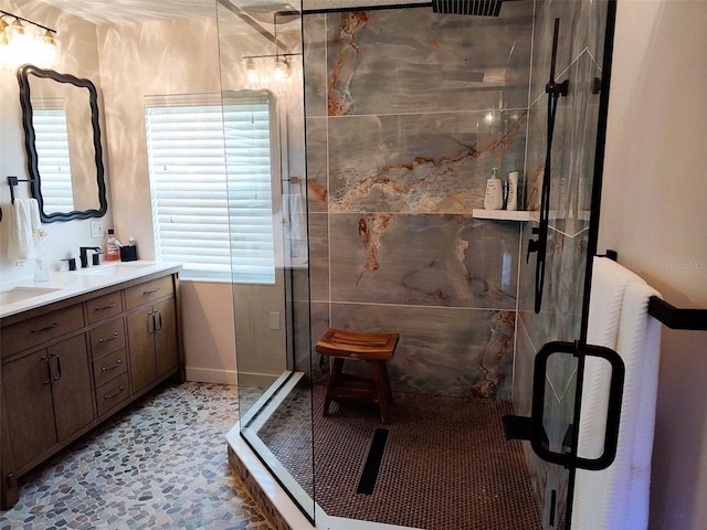 1626 Sea Breeze Dr, Tarpon Springs, FL 34689 - full bath with a shower stall and double vanity