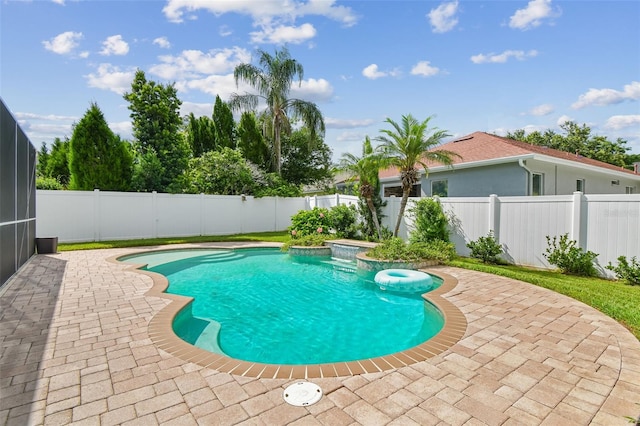 18203 Tivoli Ln, Lutz, FL 33558 - view of swimming pool featuring a fenced backyard and a patio