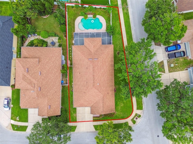 18203 Tivoli Ln, Lutz, FL 33558 - view of property location with a pool area and property boundaries highlighted