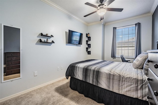 1031 Andrew Aviles Cir, Tampa, FL 33619 - carpeted bedroom featuring crown molding and ceiling fan