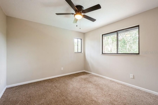 14909 Oldgate Pl, Tampa, FL 33624 - carpeted empty room with ceiling fan and a textured ceiling