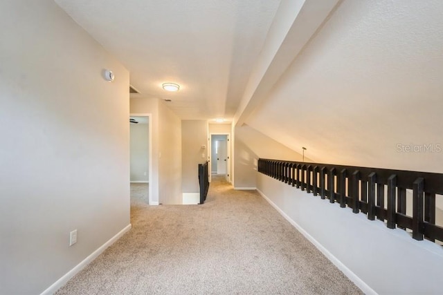 14909 Oldgate Pl, Tampa, FL 33624 - hall featuring carpet floors and vaulted ceiling