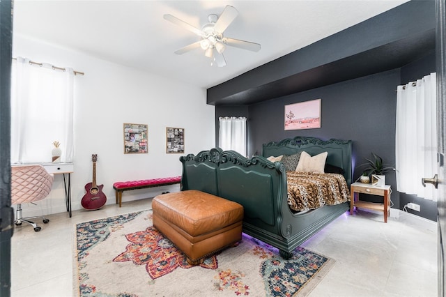 8050 Diablo Ct, Trinity, FL 34655 - bedroom with a ceiling fan and baseboards