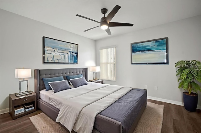 10101 Paddock Oaks Dr, Riverview, FL 33569 - bedroom with wood finished floors and a ceiling fan
