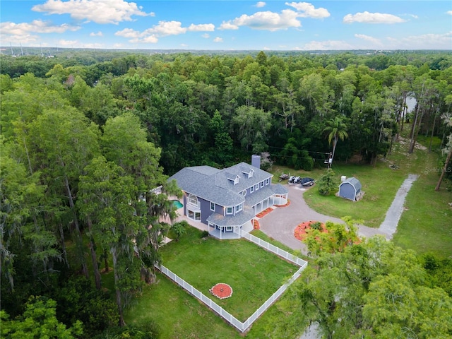 3663 Berger Rd, Lutz, FL 33548 - view from above of property featuring a forest