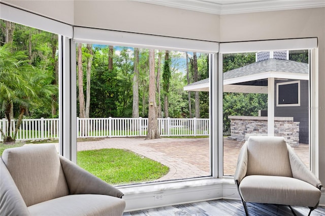 3663 Berger Rd, Lutz, FL 33548 - sunroom with view of scattered trees
