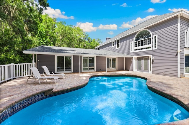 3663 Berger Rd, Lutz, FL 33548 - view of pool with a patio area and french doors