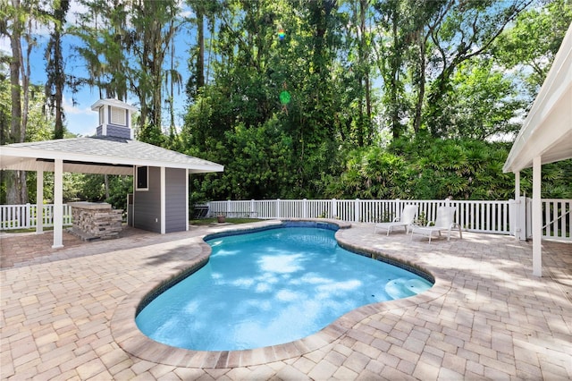 3663 Berger Rd, Lutz, FL 33548 - view of pool with a patio area and a gazebo