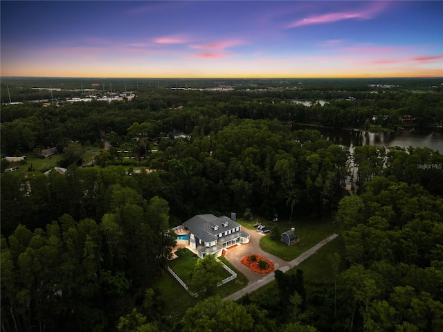 3663 Berger Rd, Lutz, FL 33548 - aerial view of property's location featuring a forest and a nearby body of water