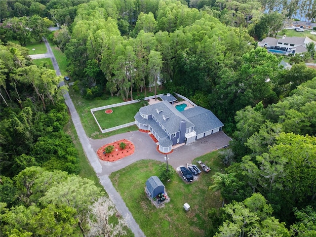 3663 Berger Rd, Lutz, FL 33548 - aerial overview of property's location with a forest