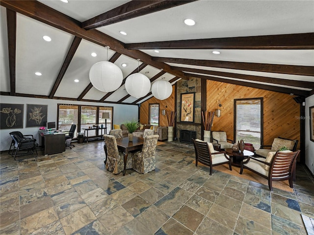 13285 Arbor Pointe Cir Unit 202, Tampa, FL 33617 - common area featuring wood walls and recessed lighting