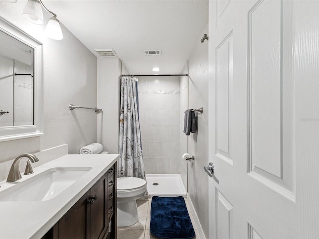 214 Meadow Ln Unit 214, Oldsmar, FL 34677 - full bathroom with vanity, tiled shower, tile patterned floors, and recessed lighting