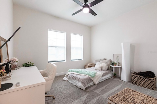 12646 Oak Hill Way, Parrish, FL 34219 - bedroom with light carpet and a ceiling fan