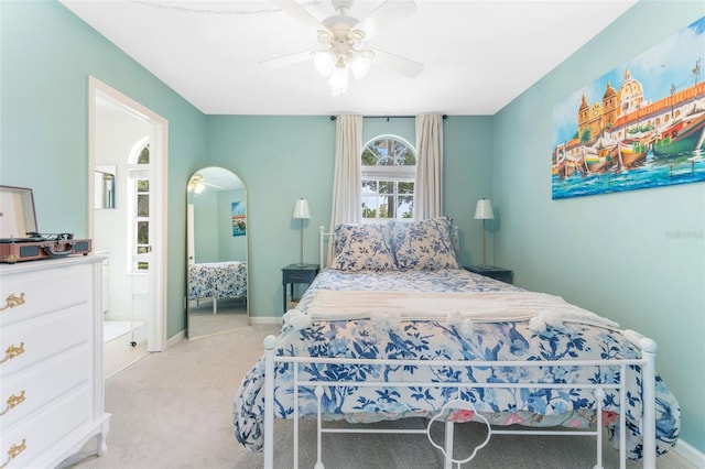 2809 W Platt St Unit 6, Tampa, FL 33609 - carpeted bedroom with baseboards and ceiling fan