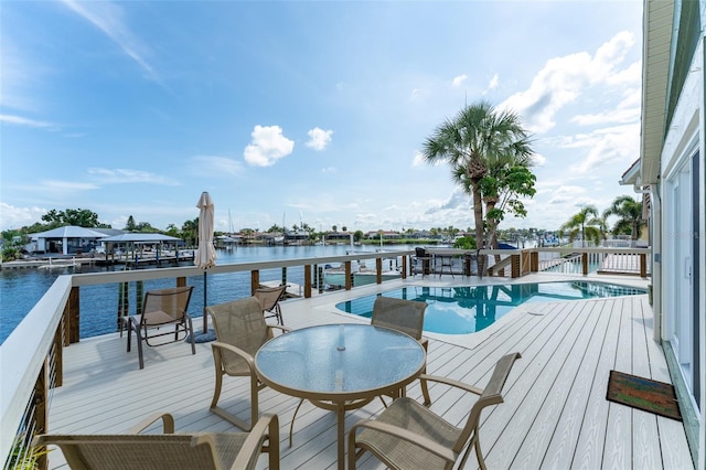 835 Symphony Isles Blvd, Apollo Beach, FL 33572 - wooden terrace featuring a water view