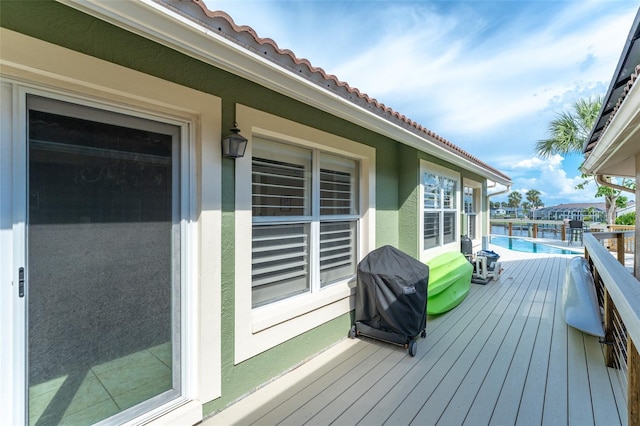 835 Symphony Isles Blvd, Apollo Beach, FL 33572 - wooden deck featuring grilling area