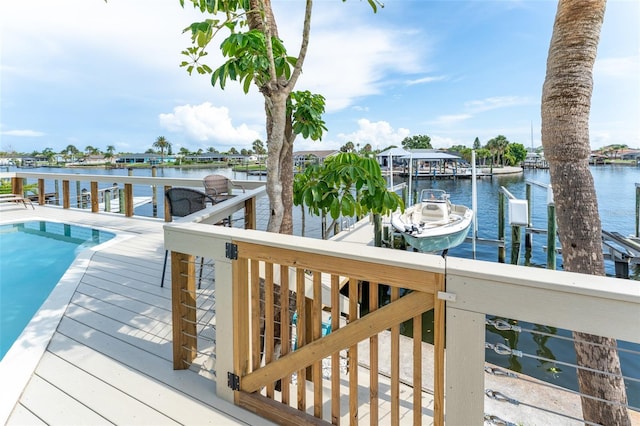835 Symphony Isles Blvd, Apollo Beach, FL 33572 - dock area with a water view and boat lift