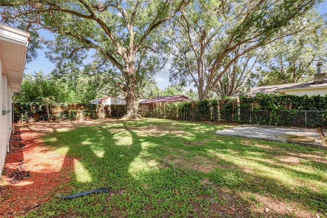 129 Magnolia Ave, Seffner, FL 33584 - fenced backyard with a patio