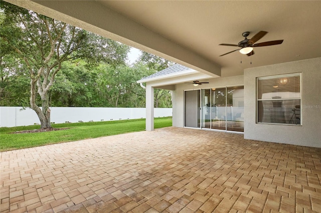 15412 Carrillon Estates Blvd, Tampa, FL 33625 - view of patio with a ceiling fan