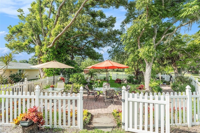235 Old Welcome Rd, Lithia, FL 33547 - fenced yard with a patio area