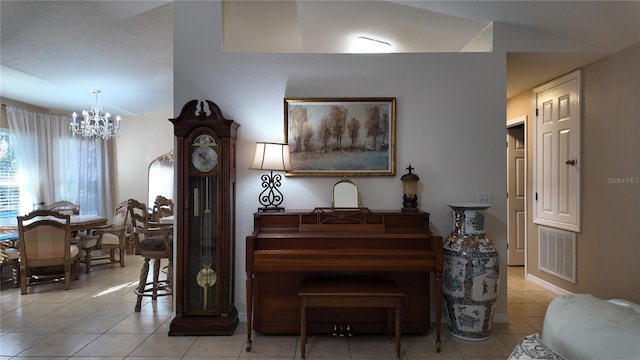 270 Planter Rd, Spring Hill, FL 34606 - living area with a chandelier and light tile patterned floors