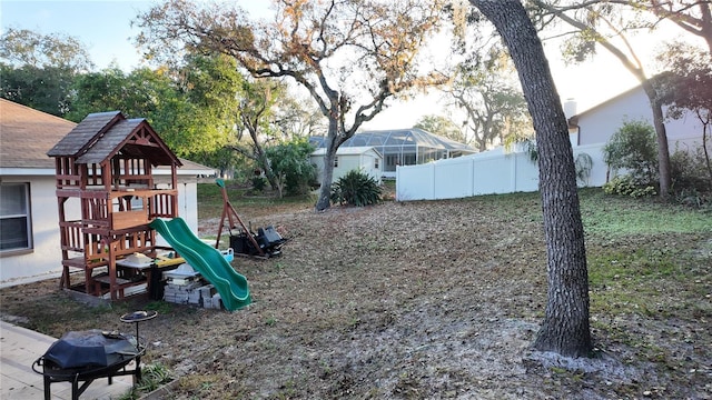 270 Planter Rd, Spring Hill, FL 34606 - view of yard with a playground