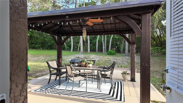 270 Planter Rd, Spring Hill, FL 34606 - view of patio featuring a gazebo and outdoor dining space