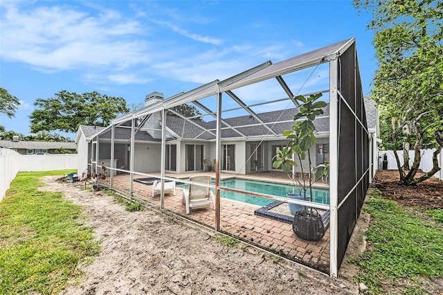 1763 Pebble Hill Ct, Palm Harbor, FL 34683 - view of pool with a patio, a fenced backyard, and a lanai