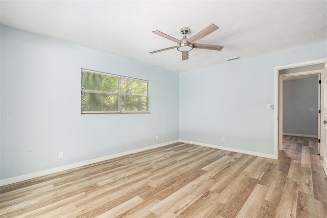 801 Lamont Pl, Temple Terrace, FL 33617 - spare room with ceiling fan and light wood-type flooring