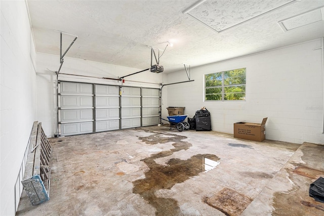 801 Lamont Pl, Temple Terrace, FL 33617 - garage with a garage door opener and concrete block wall