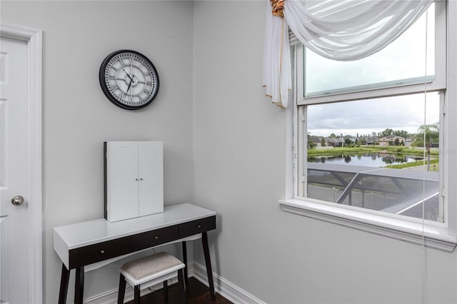 1601 Fox Grape Loop, Lutz, FL 33558 - office with baseboards and a water view