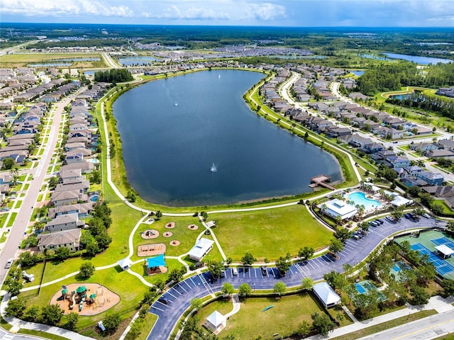 1601 Fox Grape Loop, Lutz, FL 33558 - aerial perspective of suburban area featuring a nearby body of water
