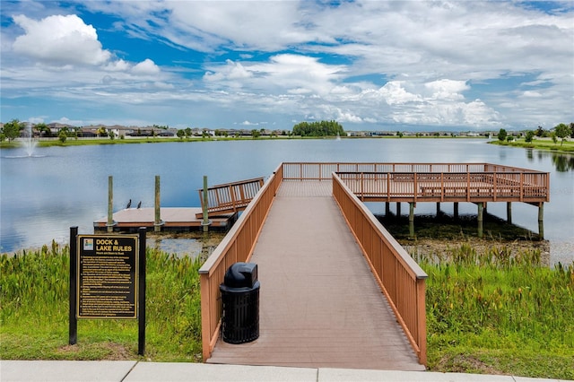 1601 Fox Grape Loop, Lutz, FL 33558 - dock area featuring a water view