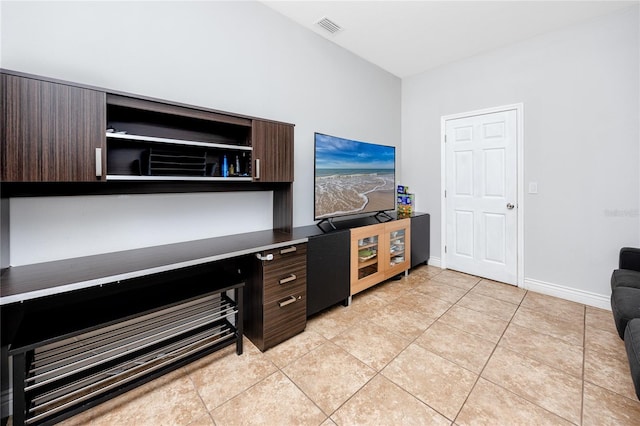 1601 Fox Grape Loop, Lutz, FL 33558 - office area with built in desk and light tile patterned flooring
