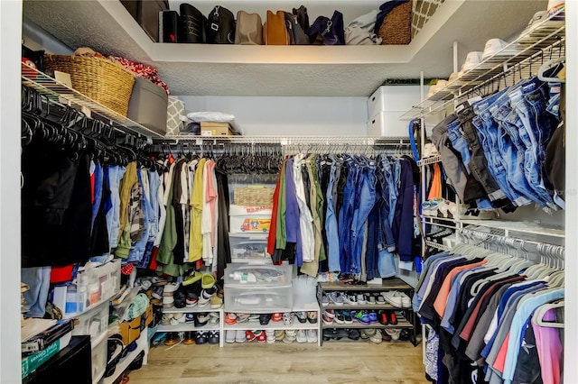 7320 Hideaway Trl, New Port Richey, FL 34655 - spacious closet featuring wood finished floors