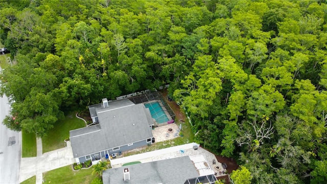 7320 Hideaway Trl, New Port Richey, FL 34655 - view from above of property with a forest