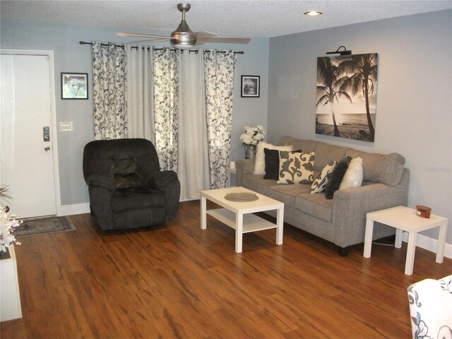 12411 Brookside St, Spring Hill, FL 34609 - living room with wood finished floors and ceiling fan