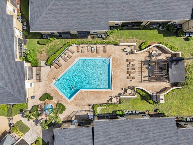 10195 Sailwinds Blvd N Unit 208, Largo, FL 33773 - bird's eye view of a pool area