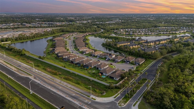 20828 Cattail Blvd, Venice, FL 34292 - aerial view at dusk of a water view and a residential view