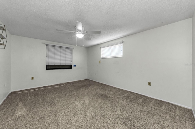 4143 Gray Squirrel Ln, New Port Richey, FL 34653 - unfurnished room featuring ceiling fan, carpet, and a textured ceiling