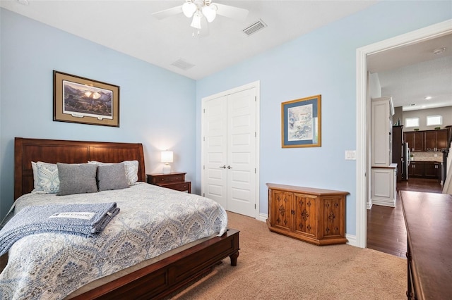 6007 Quartz Lake Way, Lithia, FL 33547 - carpeted bedroom featuring a closet and a ceiling fan
