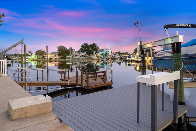 4252 Floramar Ter, New Port Richey, FL 34652 - dock area featuring a water view and boat lift